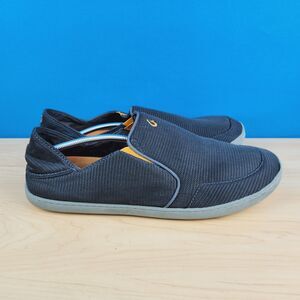 Olukai Nohea Mesh Mens Size 16 Slip on Shoes Charcoal gray driving Loafers 10188